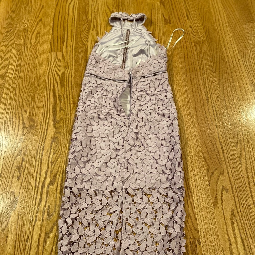 Lilac purple midi dress